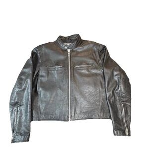 Vintage Sullivans Leather Cafe Racer Motorcycle Jacket Men’s 44 Black Biker